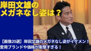 【画像20選】岸田文雄のメガネなし姿がイケメン！愛用ブランドや価格が衝撃